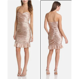 Jill Stuart Ruched Mini Dress Sweetheart Neckline Party Bodycon Y2K Glam Size 2